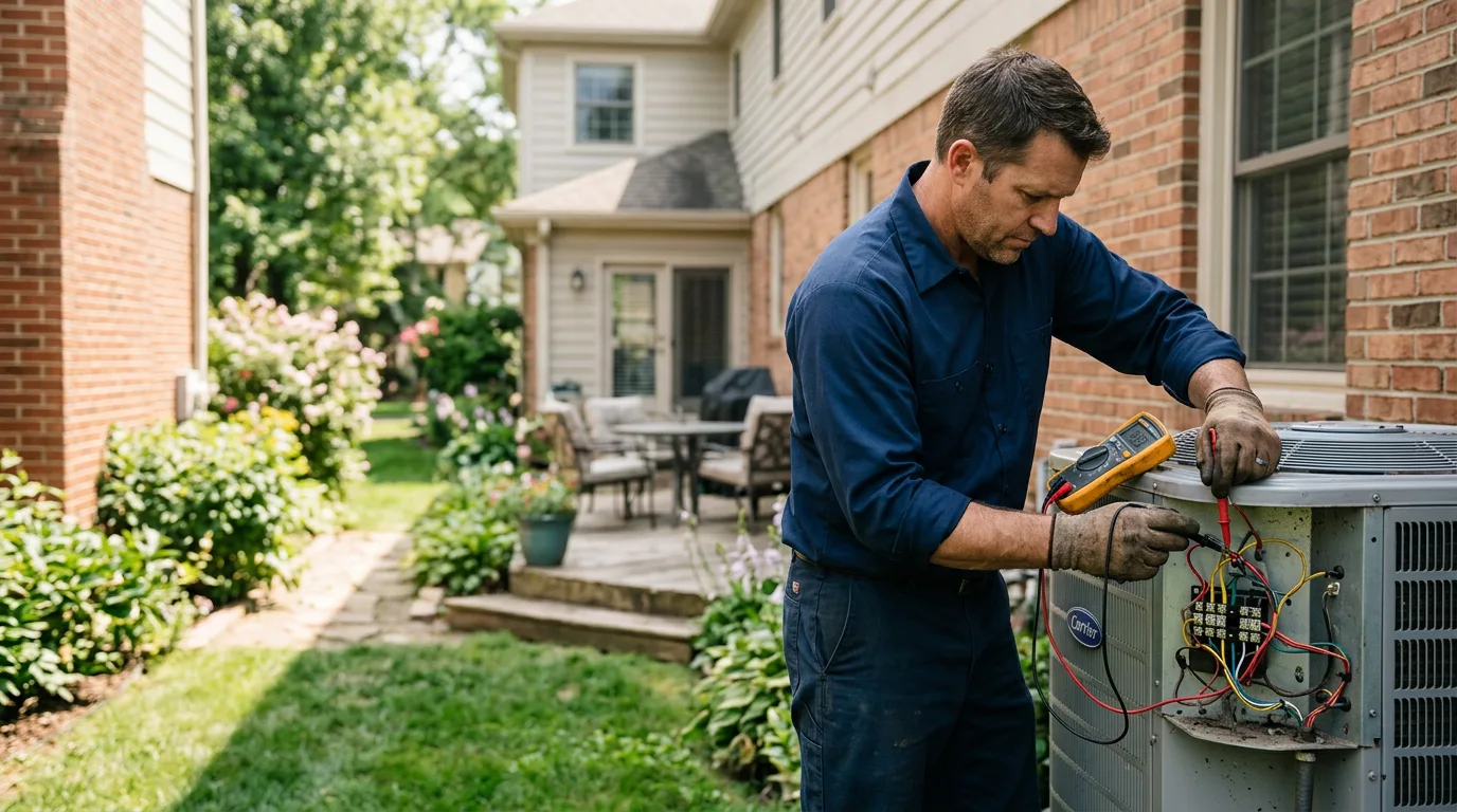HVAC technician working near Freehold, NJ